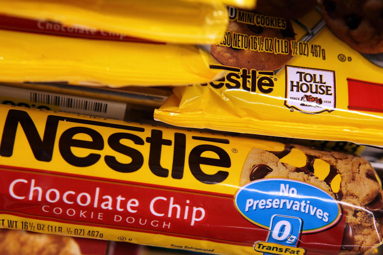 Packages of Nestle Toll House chocolate chip cookie dough displayed on a shelf Justin Sullivan/Getty Images