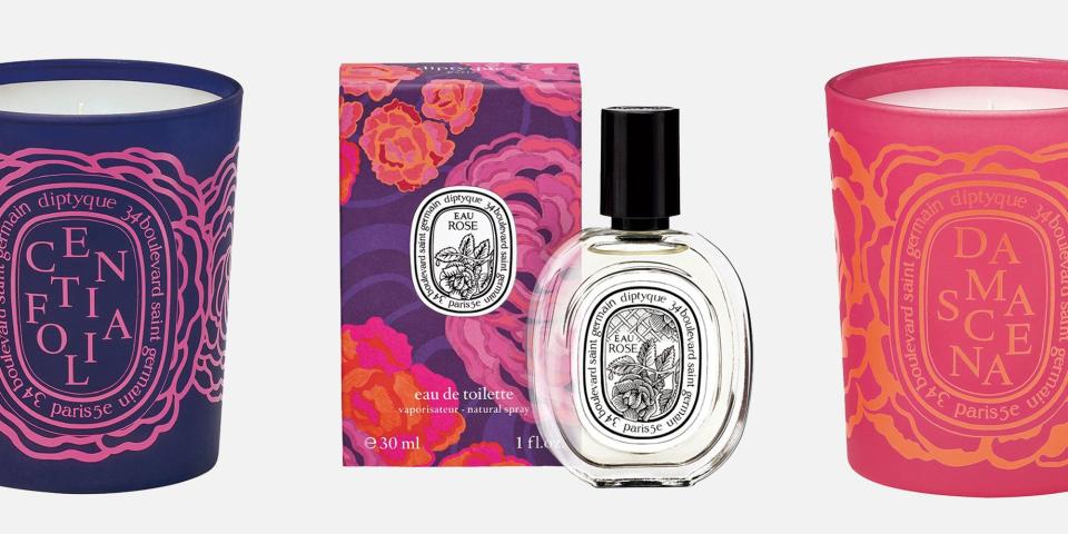 <p>Roses are a classic Valentine's Day gift, and while we're big fans of a beautiful bouquet, don't you want something that lasts more than a day or two when it comes to showing your love? That's where the beloved French fragrance company <a rel="nofollow noopener" href="https://www.diptyqueparis.com/home-fragrances/roses-collection-2018.html" target="_blank" data-ylk="slk:Diptyque;elm:context_link;itc:0;sec:content-canvas" class="link ">Diptyque</a> comes in, with its latest collection: Valentine's Day editions of its two signature rose scents in limited-run designs. </p><p>Each decorated with the roses whose names they bear, the Diptyque classic fragrances of Damascena (aka dasmask rose) and Centifolia (aka May rose) come in punchy new candle votives, hair mists, drawer papers, and more so that you can surround the person you love with the heady scent of hundreds of roses on that special day. </p><p>Take a look at our favorites from the collection below, then <a rel="nofollow noopener" href="https://www.diptyqueparis.com/home-fragrances/roses-collection-2018.html" target="_blank" data-ylk="slk:head to Diptyque;elm:context_link;itc:0;sec:content-canvas" class="link ">head to Diptyque</a> to get the perfect gift for your Valentine. </p>