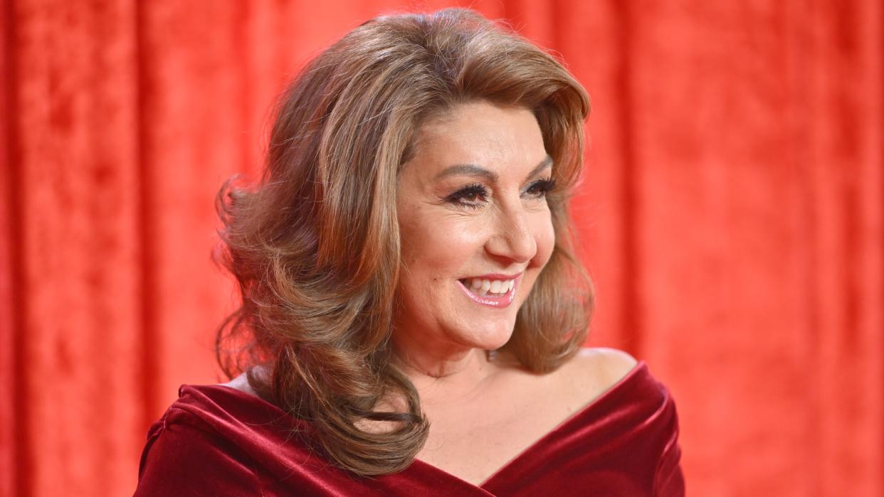  Jane McDonald in a red dress at the British Soap Awards 2023 