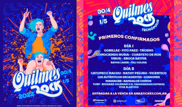 Line up del Quilmes Rock 2022