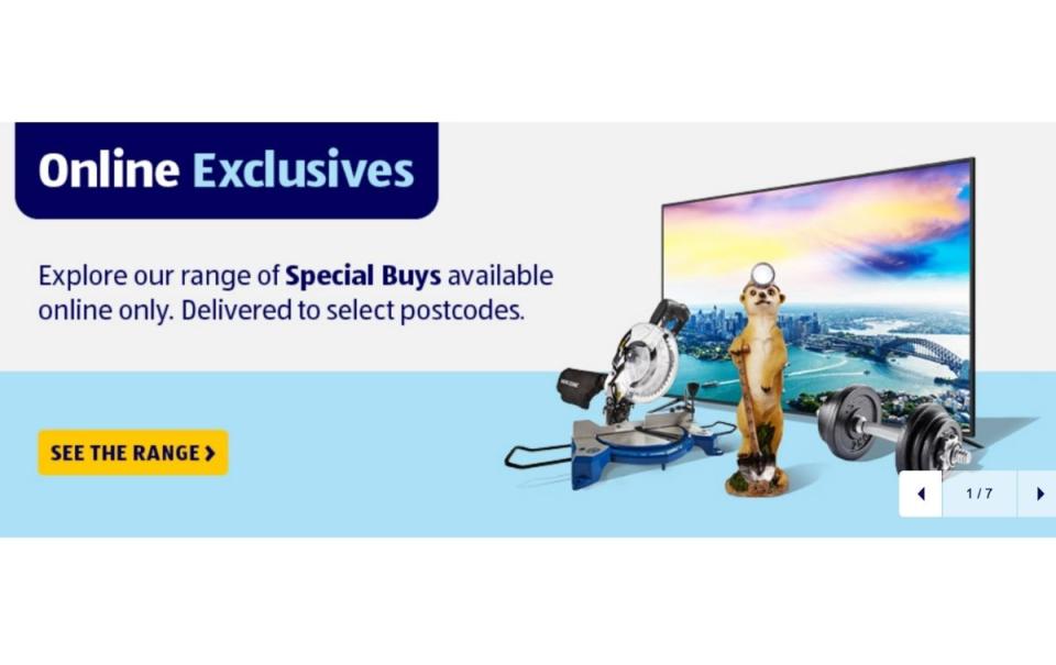 Special Buys online announcement. Source: Aldi