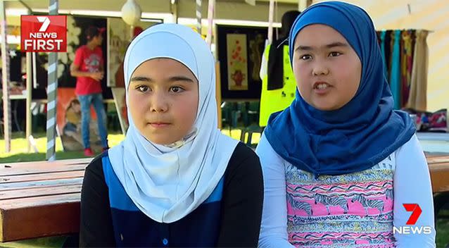 Speaking publicly for the first time today, the girls said they were frightened after the backlash. Photo: 7 News