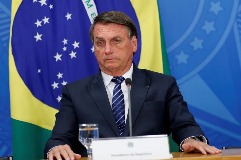 IMAGEN DE ARCHIVO. El presidente brasileño, Jair Bolsonaro, durante una conferencia de prensa en el Palacio Planalto, Brasilia, Brasil