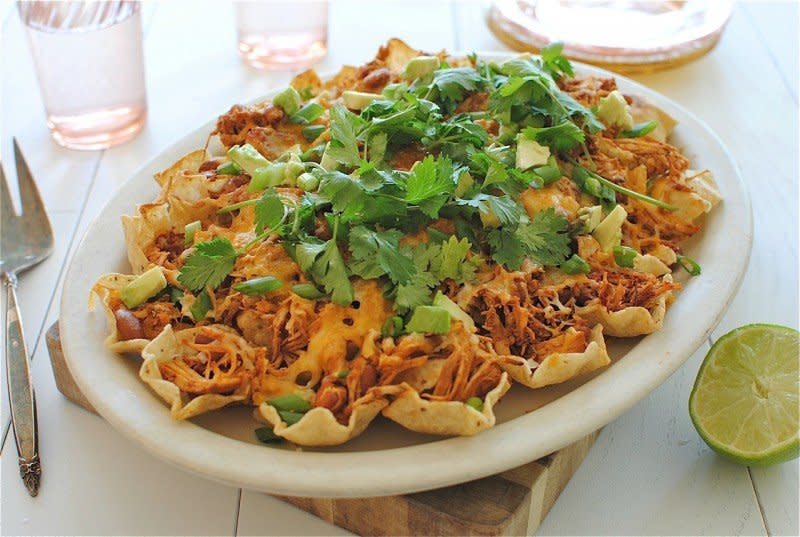 <strong>Get the <a href="http://bevcooks.com/2012/12/slow-cooker-chicken-nachos/">Slow Cooker Chicken Nachos recipe from Bev Cooks</a></strong>  Scoops, guys. SCOOPS.