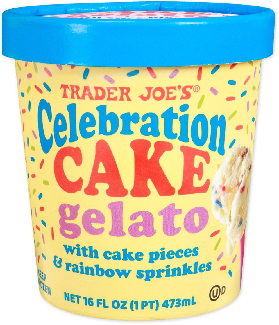 trader joe's celebration cake gelato