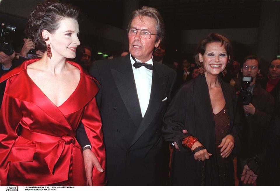 <p>Juliette Binoche, Claudia Cardinale, Alain Delon at thePrix International Du Cinema (International Cinema Prize) Awards Ceremony In Paris. (Photo by Bertrand Rindoff Petroff/Getty Images)</p>
