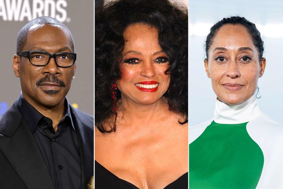 <p>Amy Sussman/Getty; Toni Anne Barson/FilmMagic; Justin Shin/Getty</p> Eddie Murphy, Diana Ross and Tracee Ellis Ross