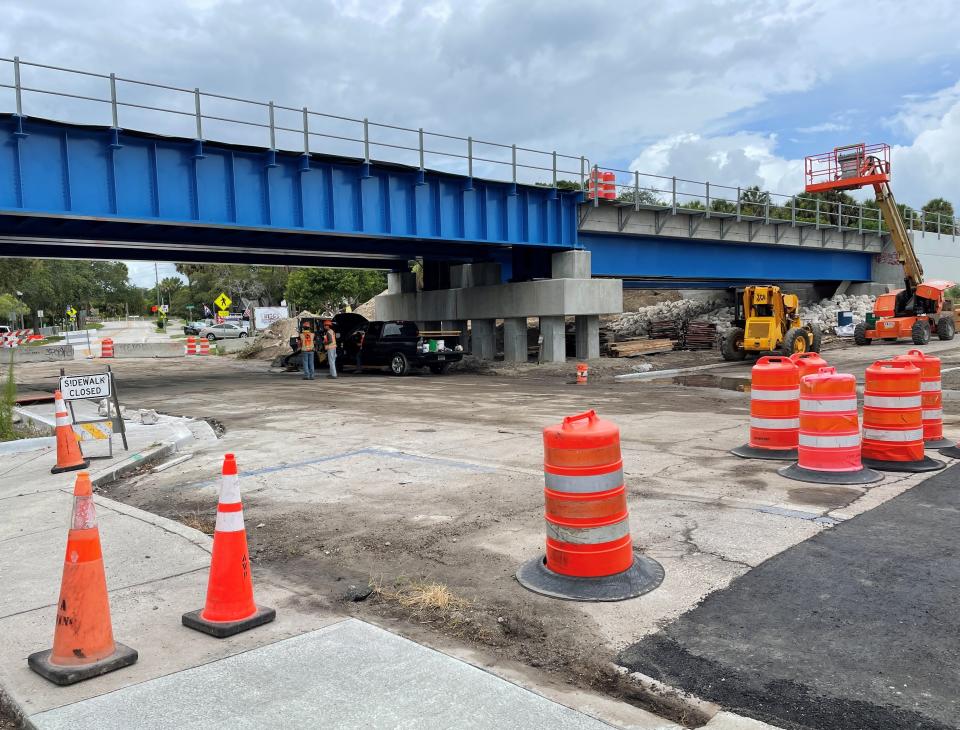Brightline officials expect to reopen Melbourne Avenue to traffic in downtown Melbourne by Friday, weather permitting.