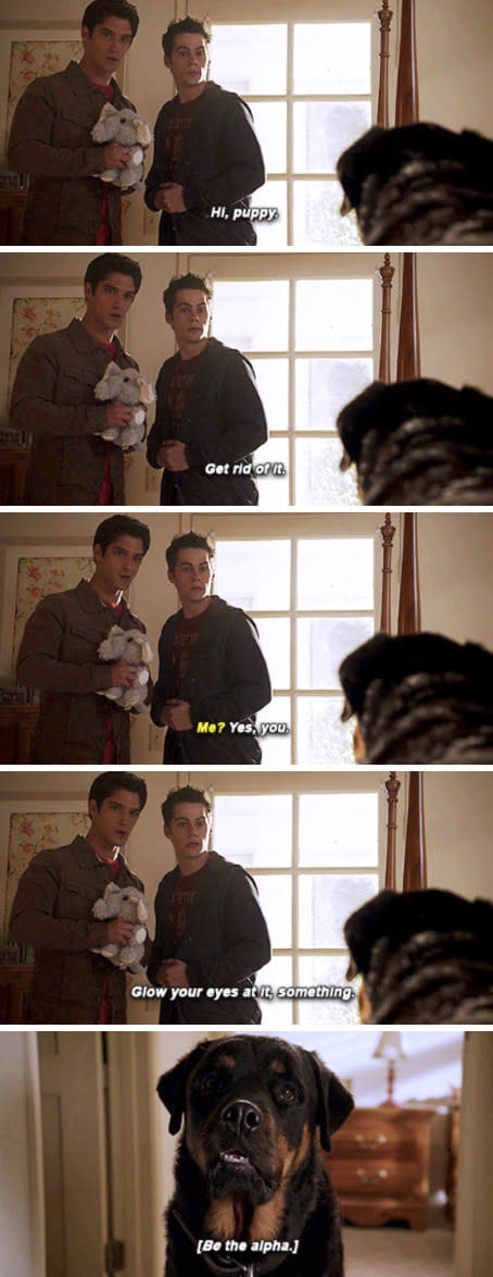 Tyler Posey and Dylan O'Brien on "Teen Wolf"