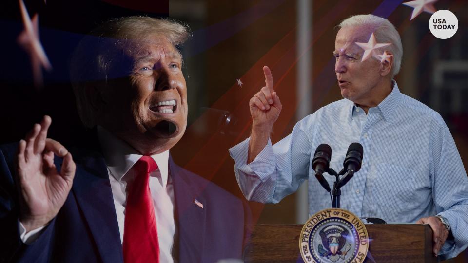 Trump and Biden on the campaign trail