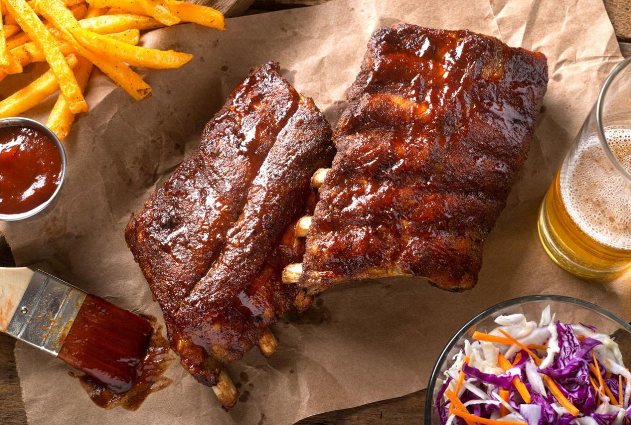 <p>Kings BBQ was founded more than 75 years ago in Kinston, NC, when Wilbur King started serving food using family recipes and traditional Southern cooking methods. This BBQ Oink sampler pack includes all of Kings’ top sellers, including their signature vinegar-sauced hand-chopped pork, pork ribs, Brunswick stew, potato salad, and more.</p><span class="copyright"> Fudio / iStock </span>