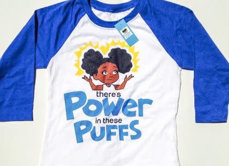 The power of the puffs! <a href="https://www.cocopieclothing.com/collections/kids/products/power-puff-3-4-raglan-mikayla-tee?variant=17004822020" target="_blank">Buy here </a>for $22.&nbsp;