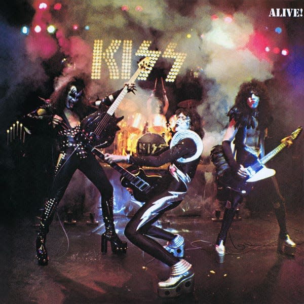 Cover of the Kiss double album "Alive!," recorded largely at Detroit's Cobo Arena in May 1975 and released that fall.