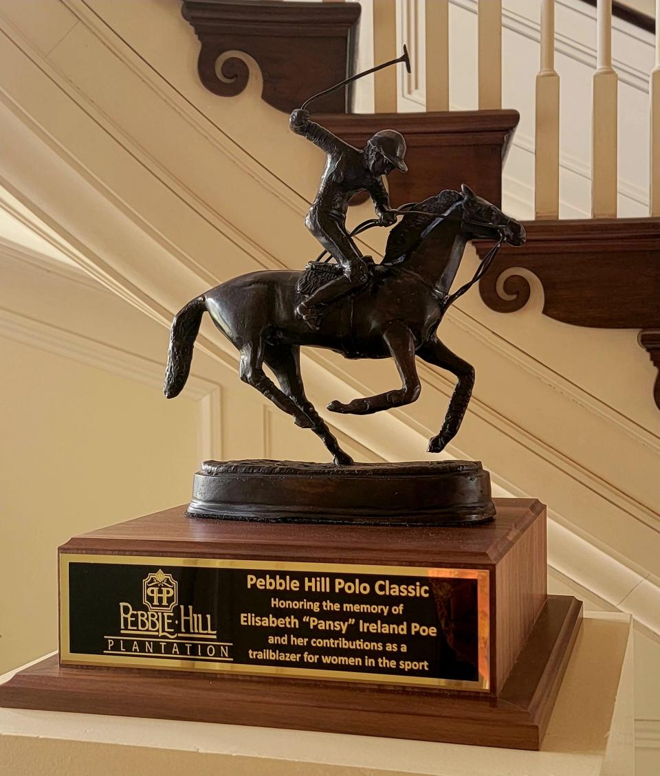 The Pebble Hill Polo Classic on March 18, 2023, is being held in honor of the late Elisabeth “Pansy” Ireland Poe, last mistress of Pebble Hill Plantation, and the first woman in the United States to earn a handicap rating with the United States Polo Association