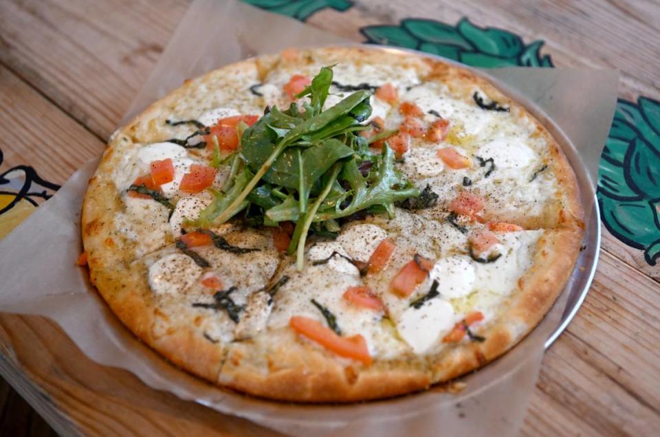A caprese pizza from Voodoo Brewery in State College on Tuesday, October. 24, 2023. Abby Drey/adrey@centredaily.com