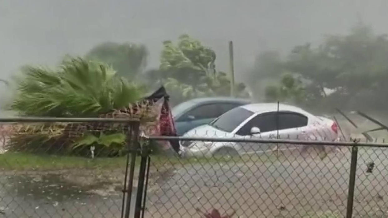 Ernesto reaches hurricane strength off the coast of Puerto Rico