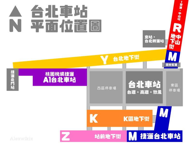 ▲台北車站平面位置圖（圖／取自維基百科）