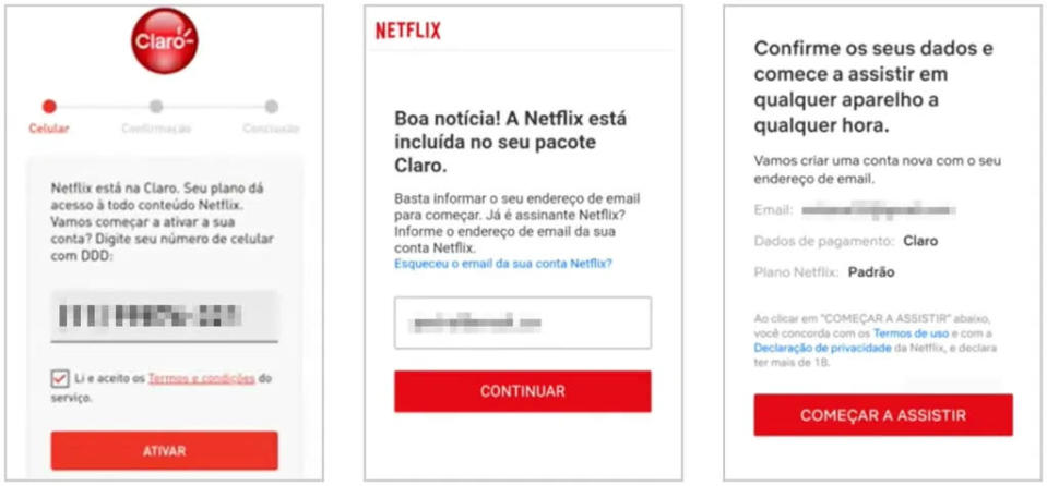 Como acessar a Netflix pela Claro Móvel (Captura de tela: Matheus Bigogno)