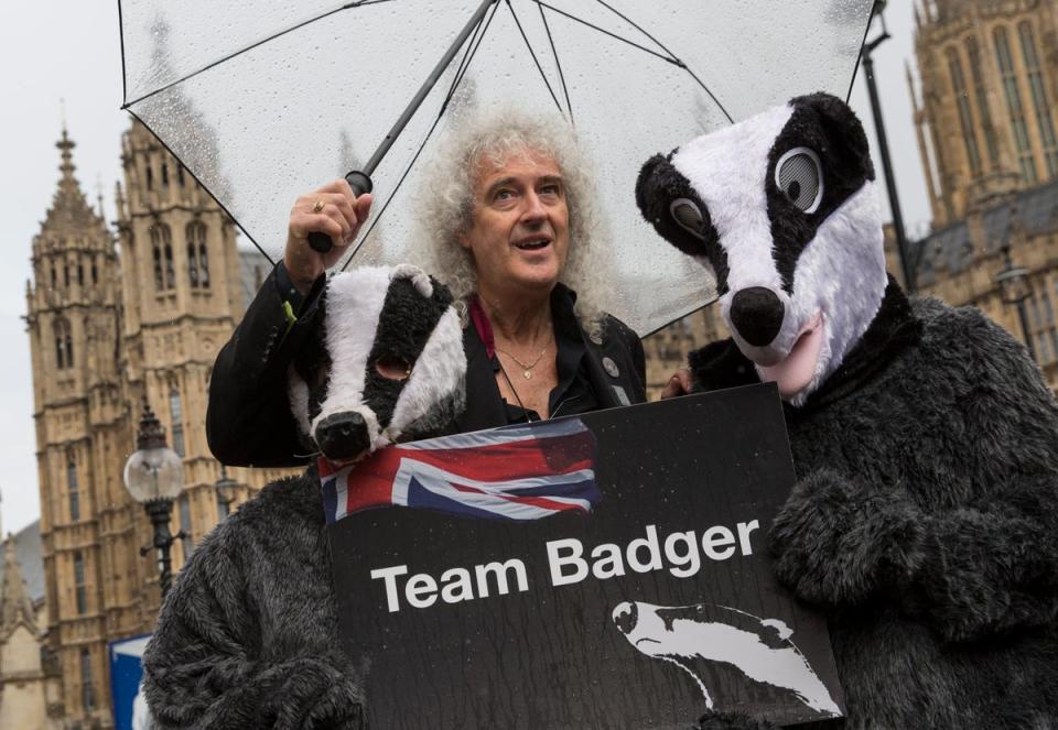 May protesting against badger culling in 2016 (Getty Images)