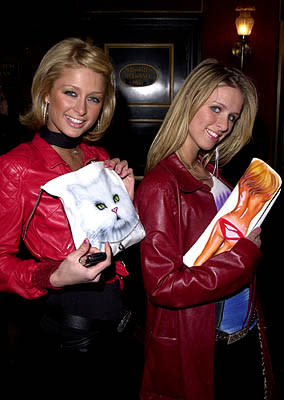 Paris Hilton and Nicky Hilton at the New York premiere of Miramax's Bridget Jones's Diary