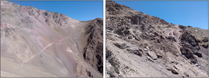 Photograph looking north over the Cumbres zone (left) and the central Silverado zone (right).