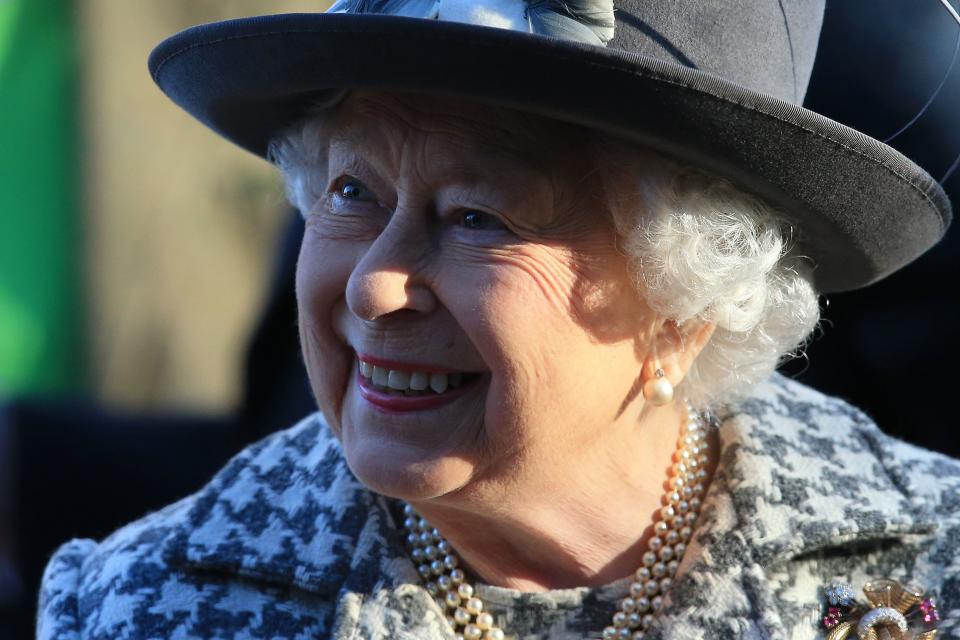 Britain's Queen Elizabeth II leaves after attending a church service at St Mary the Virgin Church in Hillington, Norfolk, eastern England, on January 19, 2020. - Britain's Prince Harry and his wife Meghan will give up their royal titles and public funding as part of a settlement with the Queen to start a new life away from the British monarchy. The historic announcement from Buckingham Palace on Saturday follows more than a week of intense private talks aimed at managing the fallout of the globetrotting couple's shock resignation from front-line royal duties. (Photo by Lindsey Parnaby / AFP) (Photo by LINDSEY PARNABY/AFP via Getty Images)