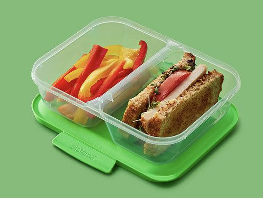 This pack of five 36%-off Sistema meal prep containers have two compartments and they nest when not in use.