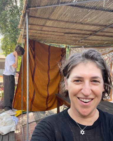 <p>Mayim Bialik Instagram</p> Mayim Bialik and her son.