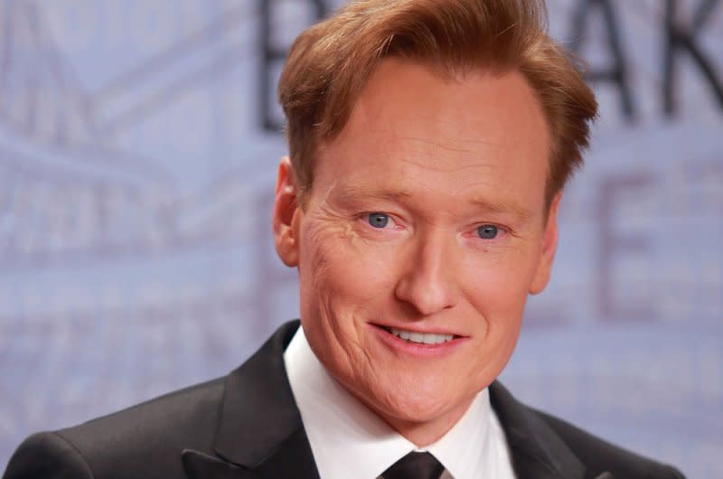 Conan O'Brien attends the Breakthrough Prize Inaugural Ceremony at NASA Ames Research Center in Mountain View, Calif., in 2013. File Photo by Mohammad Kheirkhah/UPI