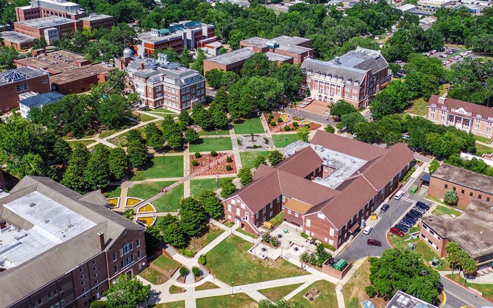 An aerial view of Florida A&M University's campus in Tallahassee. It is Florida's most economically diverse public university.