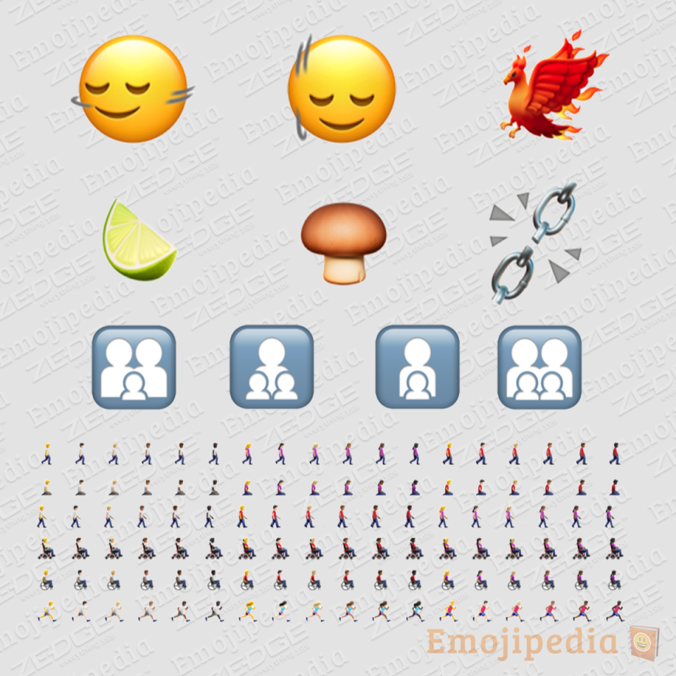 Six new emojis and more modifications are available in iOS 17.4 beta and are coming to the iOS 17.4 update in March or April 2024. <em>Credit: <u>Emojipedia</u></em>