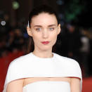 <p>Mara wore her hair half up for the <em>Her</em> premiere at the 8th Rome Film Festival. Her dark red lips were a perfect contrast to her white Balenciaga dress.</p>