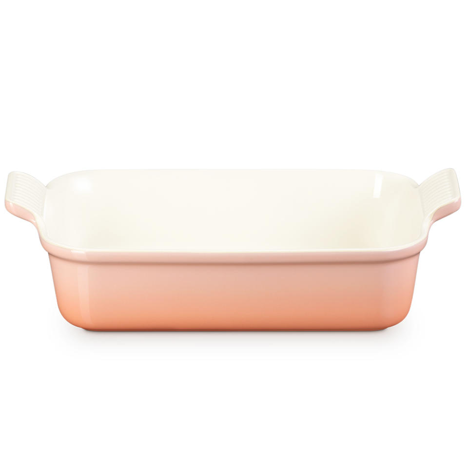 Le Creuset stoneware dish in peche