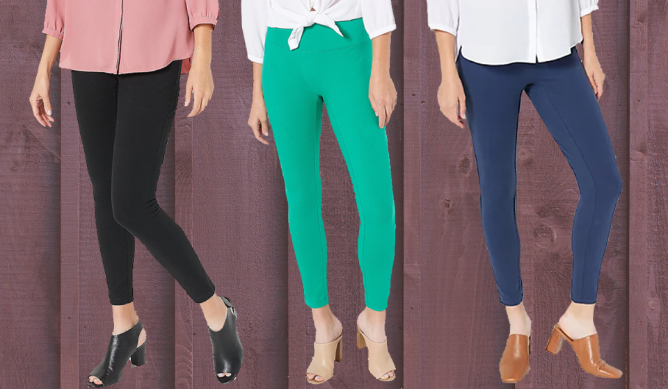 Strut your stuff in these slim, trim leggings — on sale today only at QVC! (Photos: QVC) 