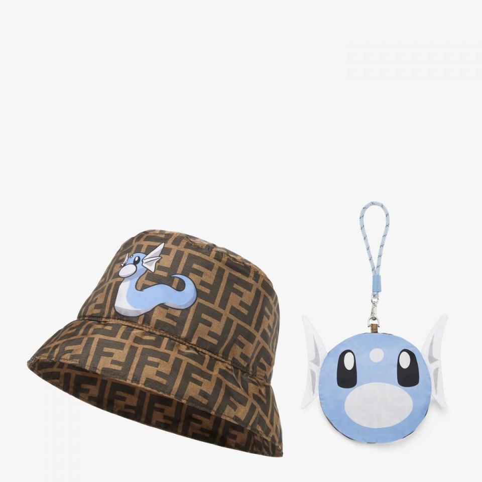 Pokemon Fendi collaboration collection Dratini bucket hat side