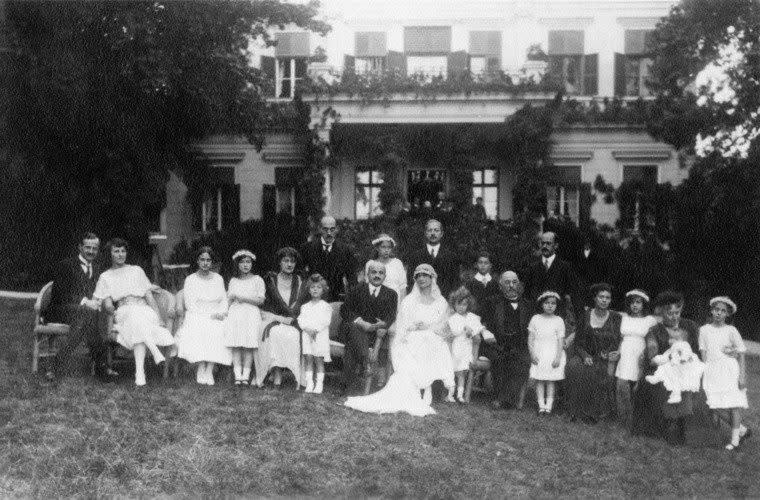 Daisy's parents' wedding at the family villa in Budapest