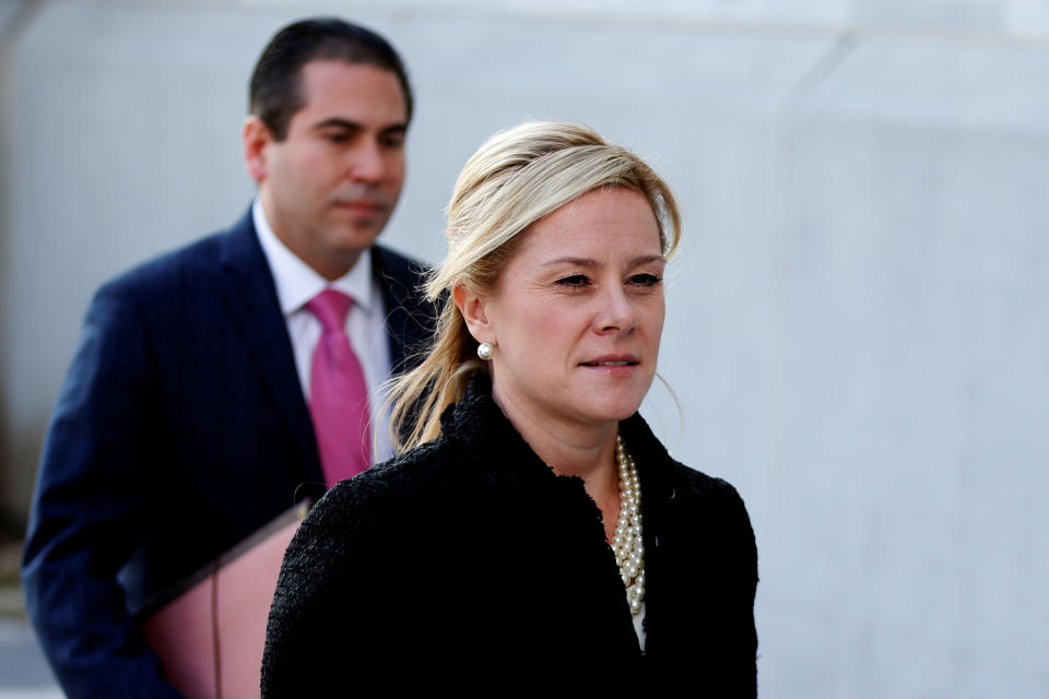 FILE PHOTO: Bridget Anne Kelly, former deputy chief of staff to New Jersey Governor Chris Christie, arrives for her sentencing in the Bridgegate trial at the Federal Courthouse in Newark, New Jersey