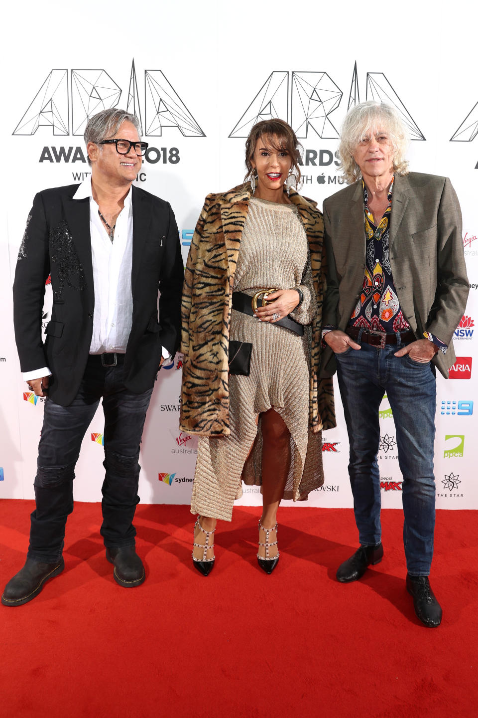 Jon Stevens and Bob Geldof at the ARIAs. Photo: Getty