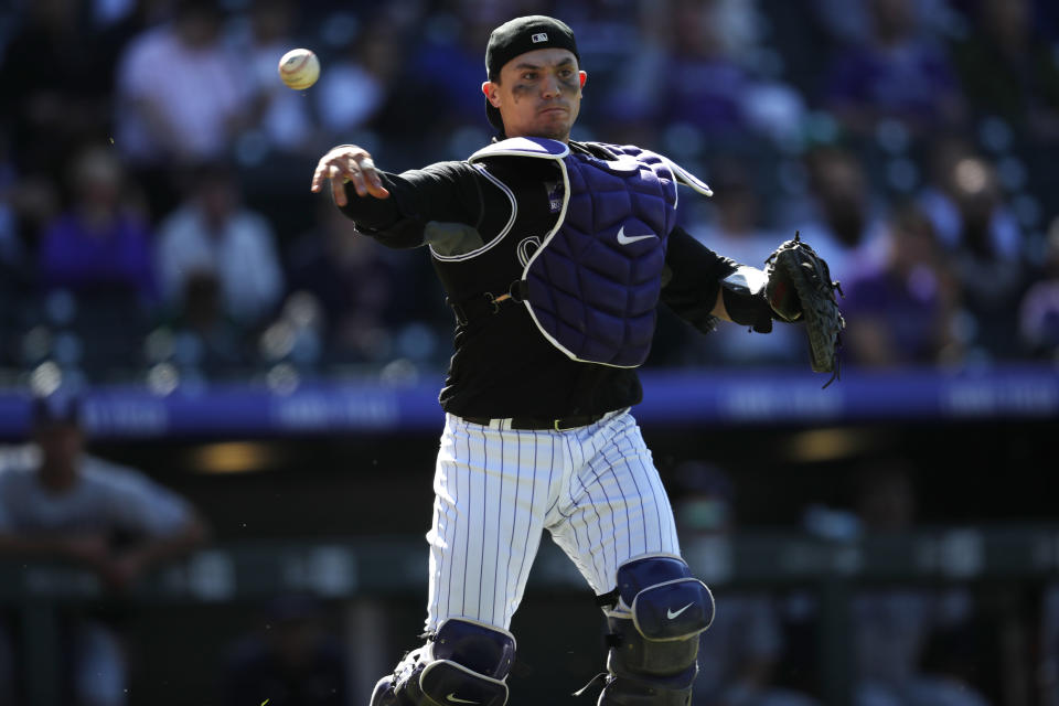 Tony Wolters found himself dashing to first base with two out in the bottom of the ninth inning and in the wake of Matt Kemp. (AP)