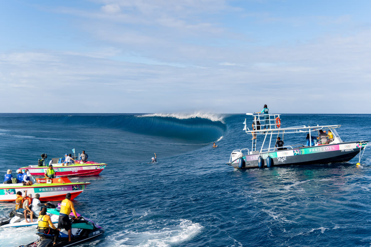 There was so much water sucking off the reef that many waves seemed simply unrideable.