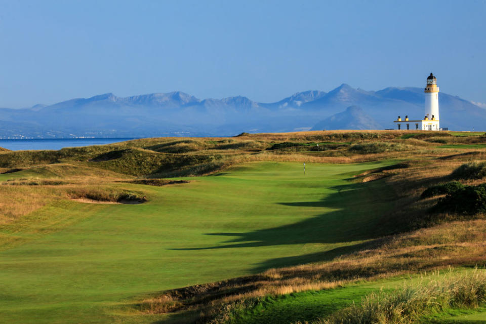The par-5 7th hole pictured at Trump Turnberry