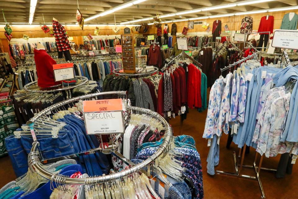 The clothing department at Evans as seen, Tuesday, December 6, 2022, in Sheboygan Falls, Wis.