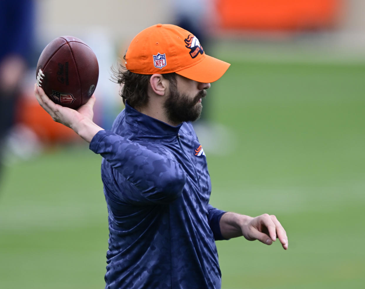 Davis Webb is trying to successfully transition from playing quarterback in the NFL to coaching in it, and he wouldn't be the first to do so. (Photo by Andy Cross/MediaNews Group/The Denver Post via Getty Images)