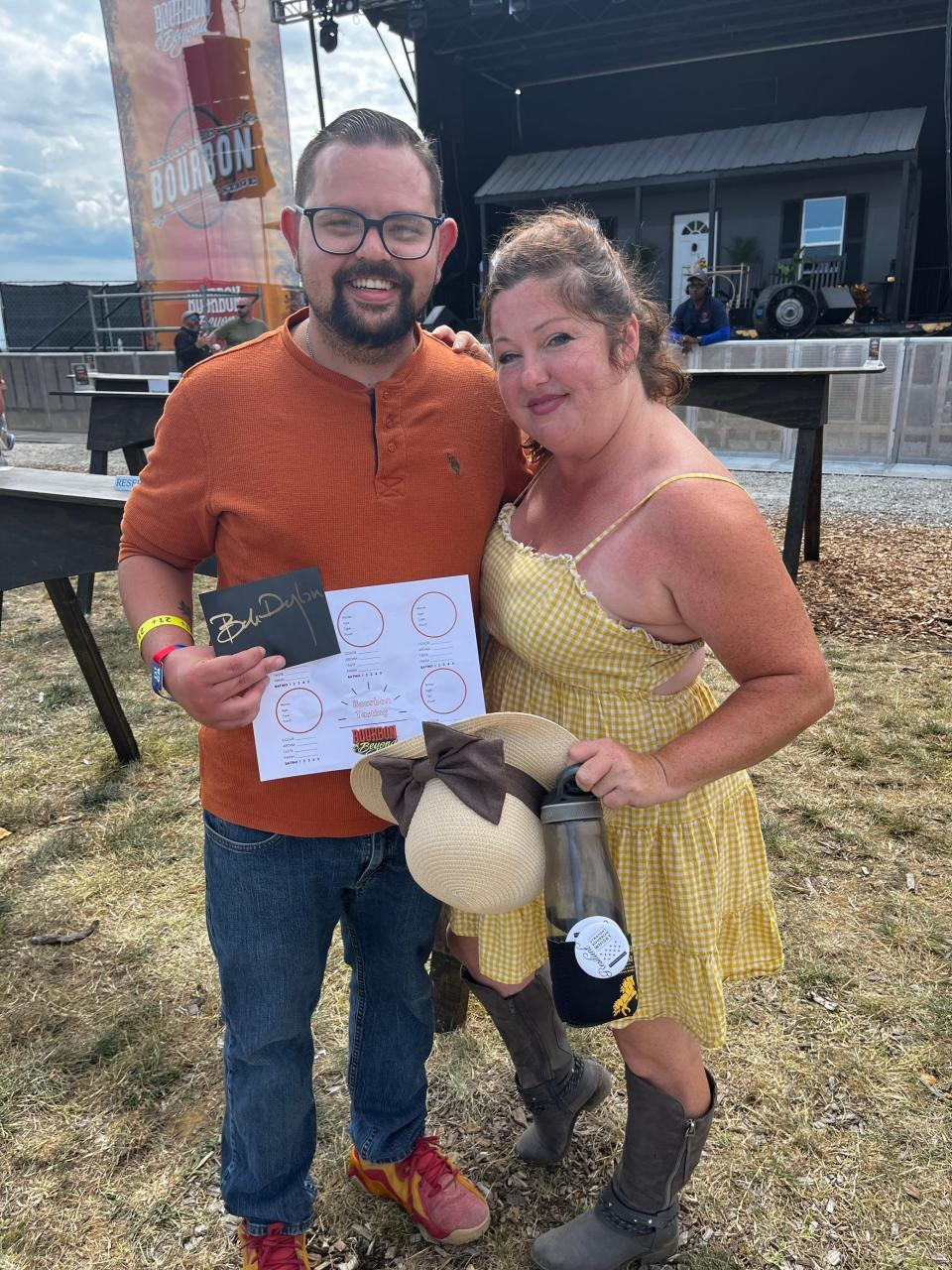 Curtis Brent, from Louisville, participated in the Heaven’s Door Barrel Select program at Saturday's Bourbon & Beyond festival. He came with his fiancé (and designated driver, as she said) Jamie Reynolds.