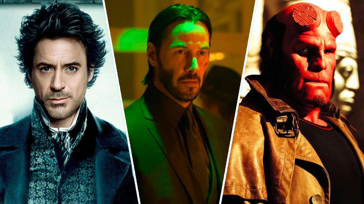 Sherlock Holmes, John Wick, Hellboy. 