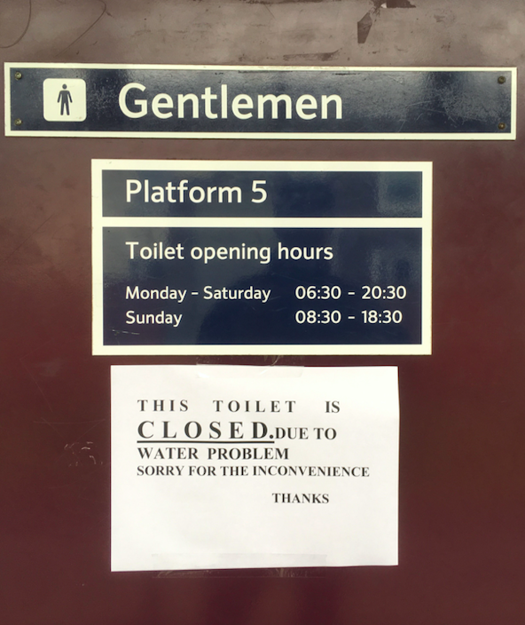 Twickenham station toilets were closed because of the water problem (PA)