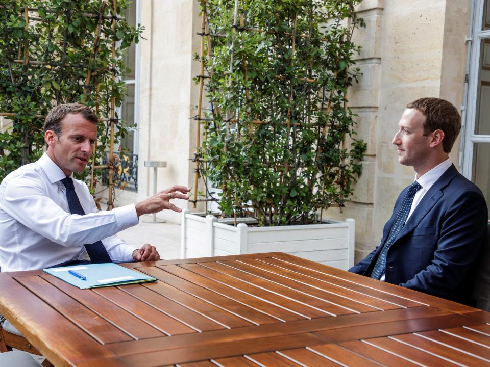 mark zuckerberg Emmanuel Macron