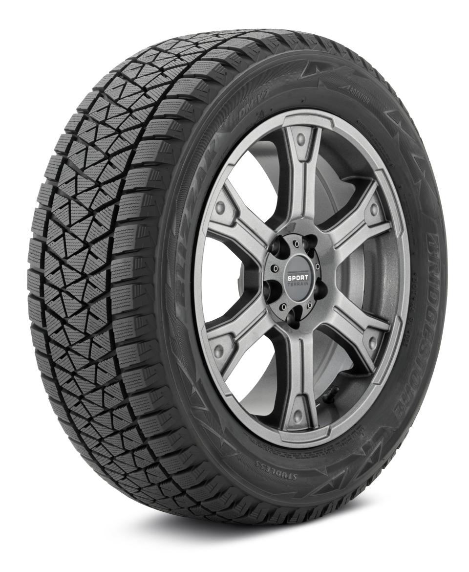 The tread and chemical composition of winter tires like this Bridgestone Blizzak improve traction in cold temperatures and on ice, snow and wet surfaces.