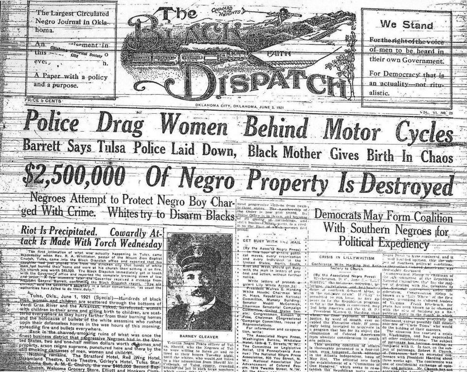 An edition of the Black Dispatch newspaper