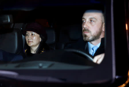 Huawei Technologies Chief Financial Officer Meng Wanzhou arrives in the parking garage of the B.C. Supreme Court for an extradition hearing in Vancouver, British Columbia, Canada, March 6, 2019. REUTERS/Lindsey Wasson